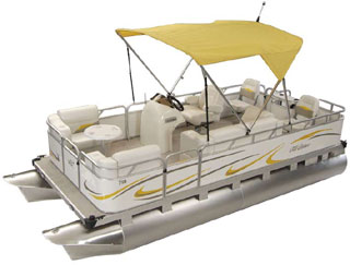 Rear Fish Compact Pontoon Boats